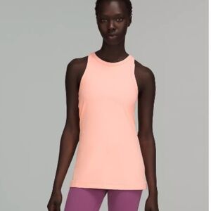 lululemon align hip-length racerback tank top, size 8, dew pink